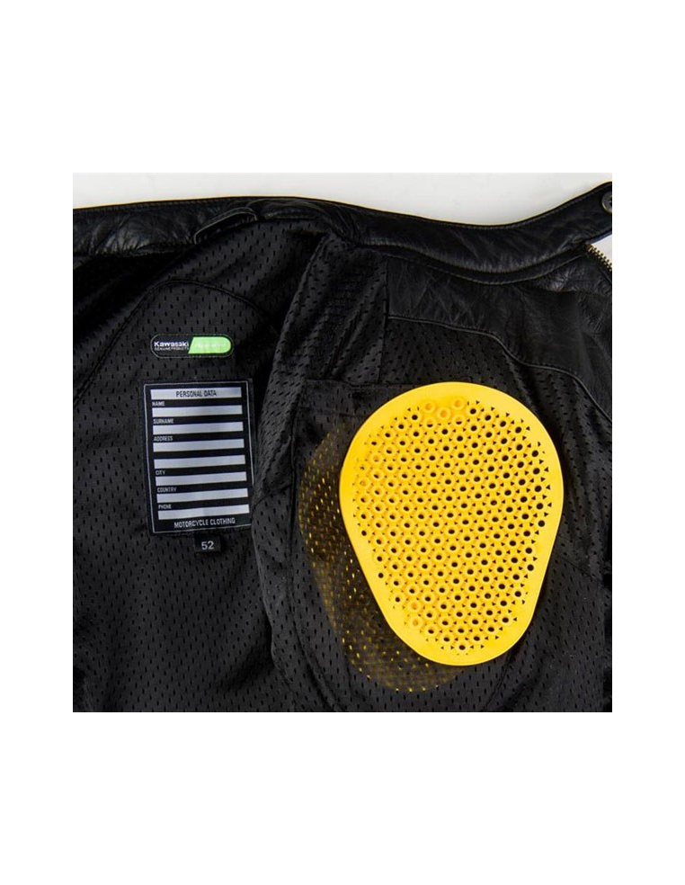 Giacca in pelle Kawasaki RS Nera